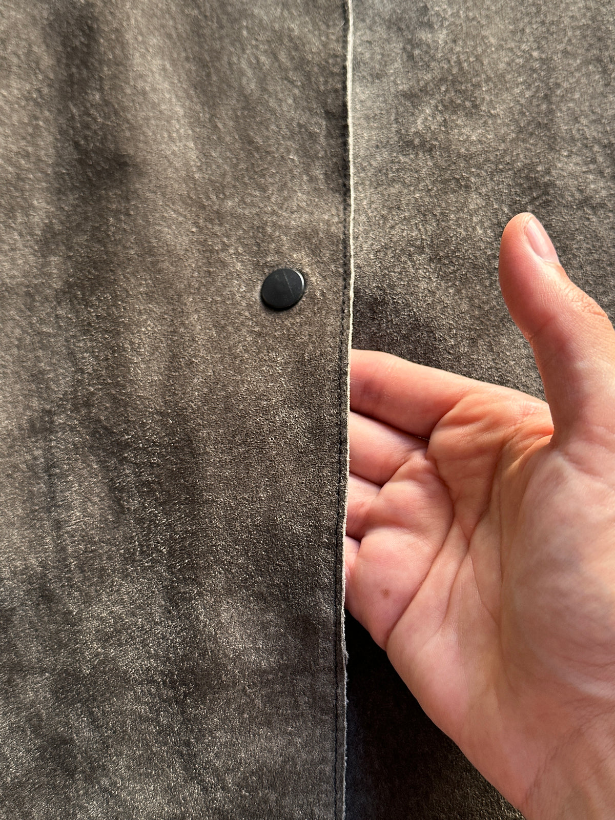 Vintage Grey Suede Leather Jacket