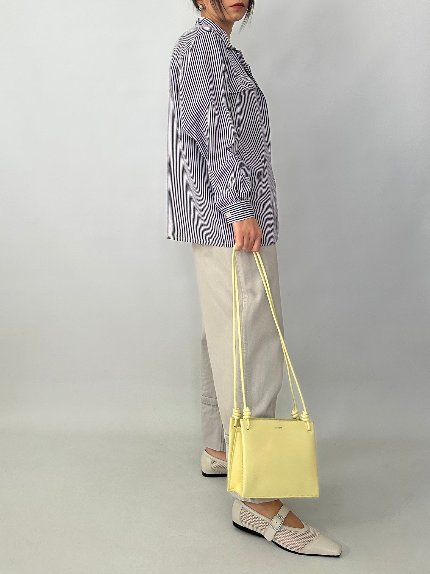 Pure silk striped shirt