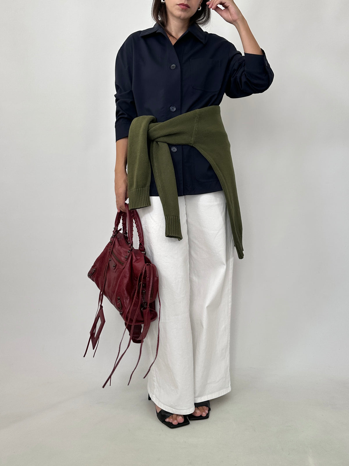 Max Mara Navy Wool Overshirt