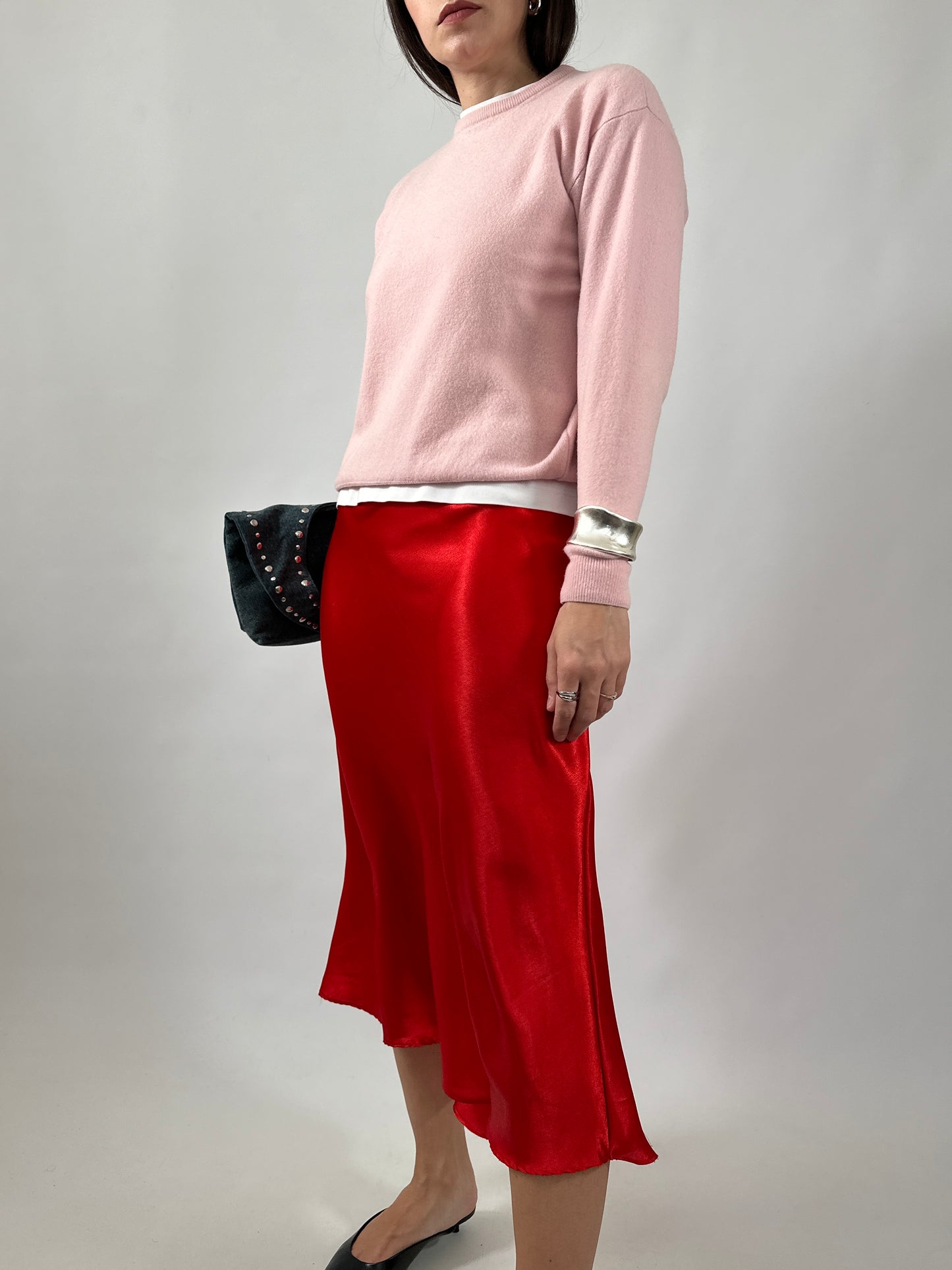 Vintage Powder Pink Knit Sweater