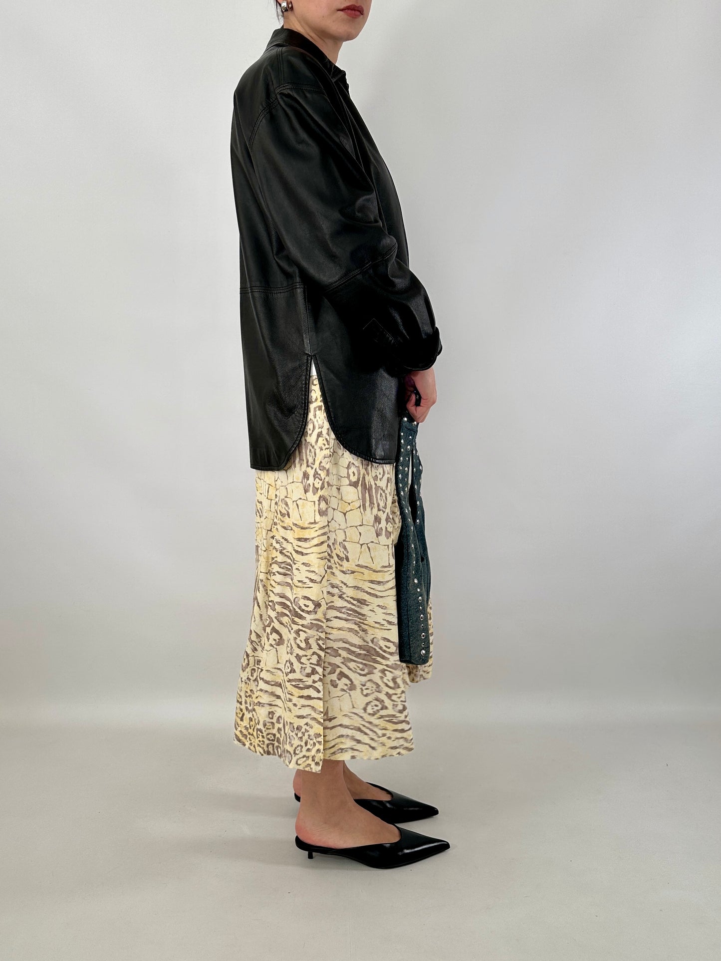 Marella soft leather zipped jacket