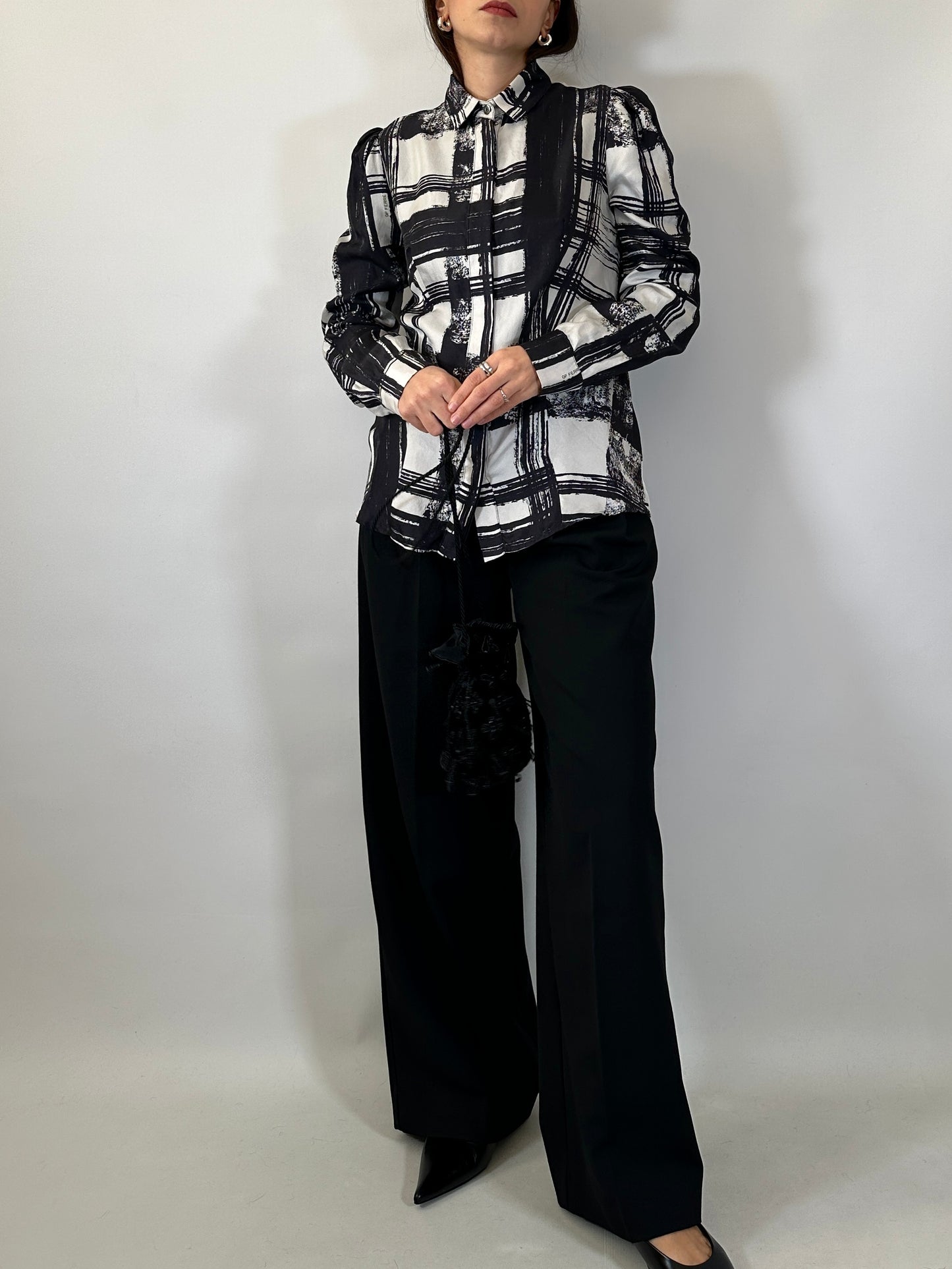 Ferré Vintage Silk Printed Shirt
