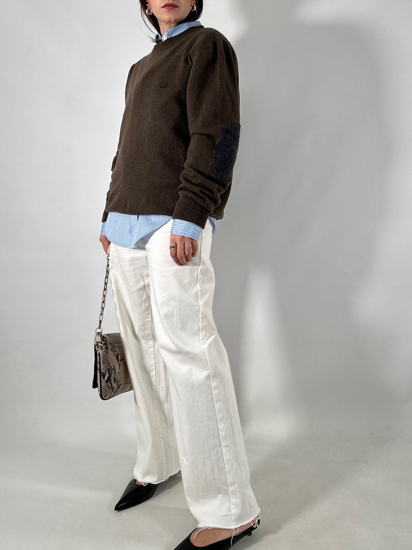 Vintage Fred Perry brown wool sweater