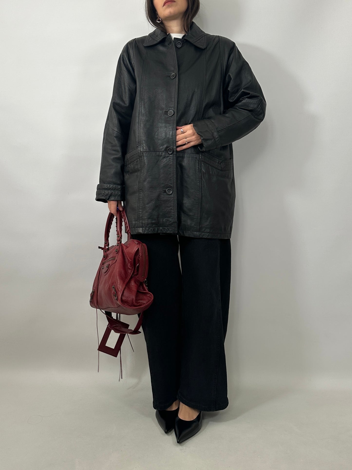 Vintage Leather Car Coat