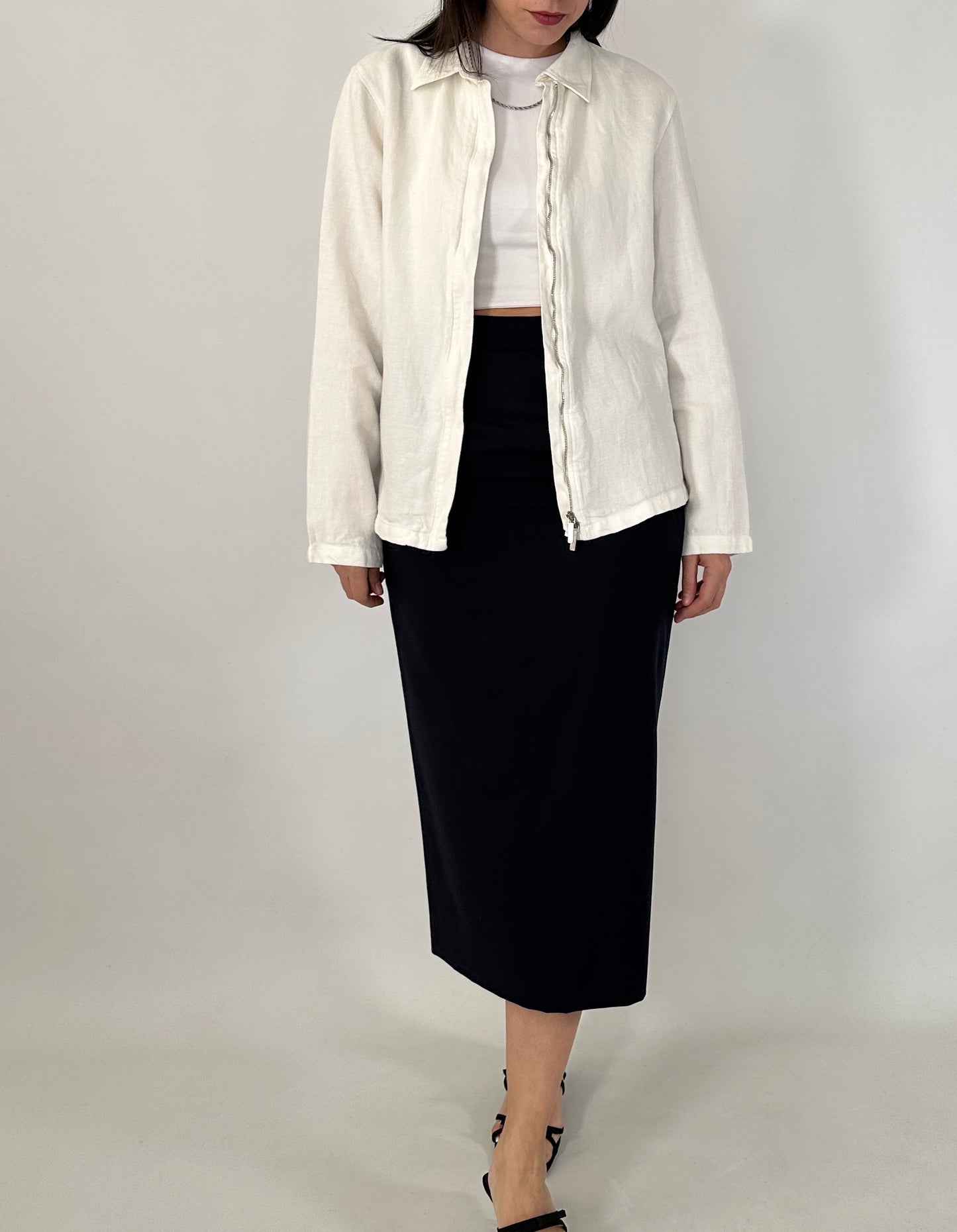 Max Mara zipped linen jacket