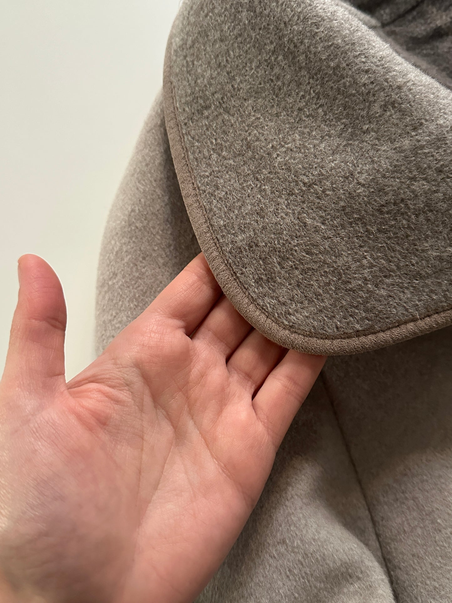 Vintage Wool & Cashmere Coat with Contrast Collar & Cuffs