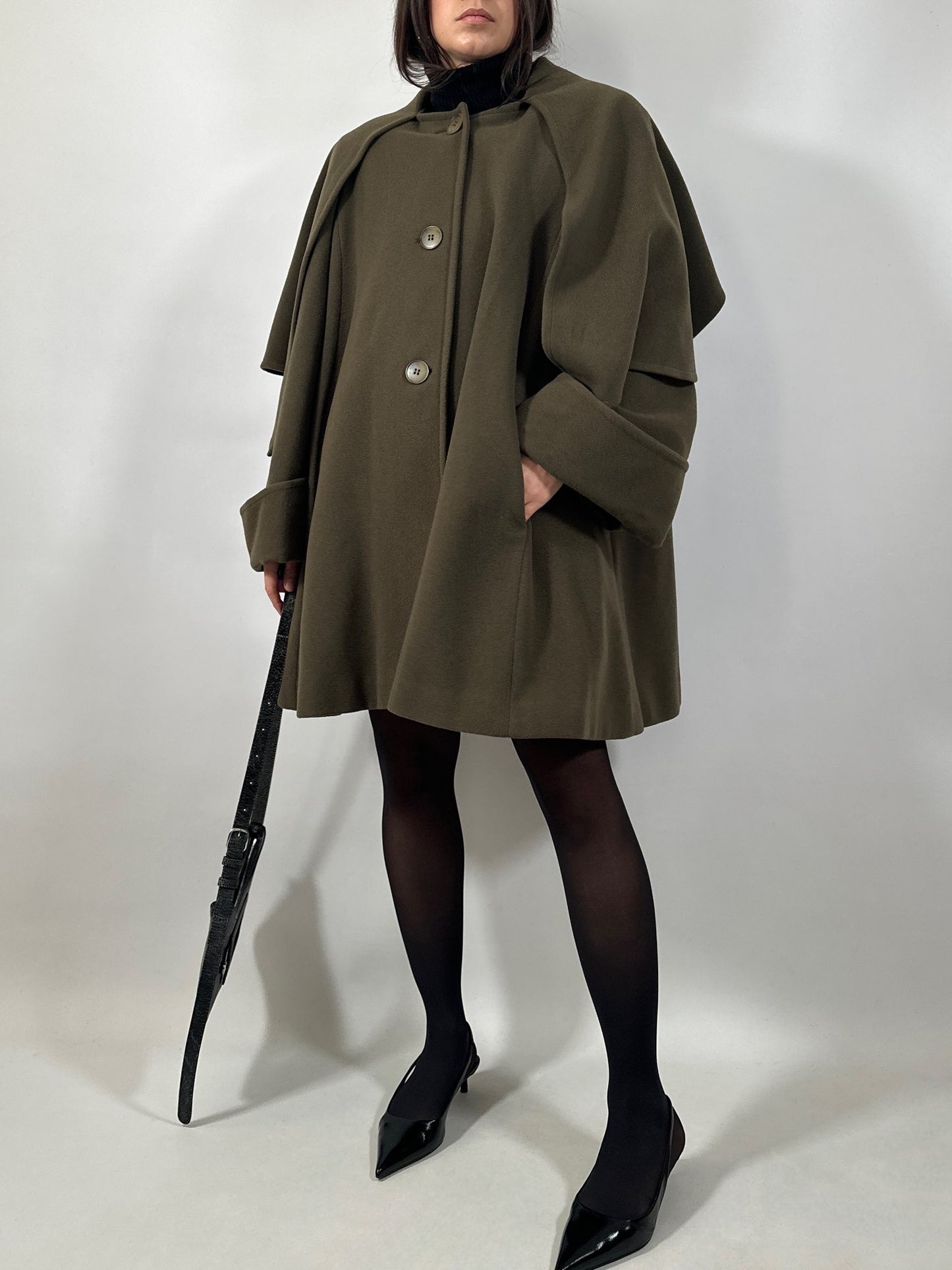 Vintage Wool & Cashmere Scarf Coat