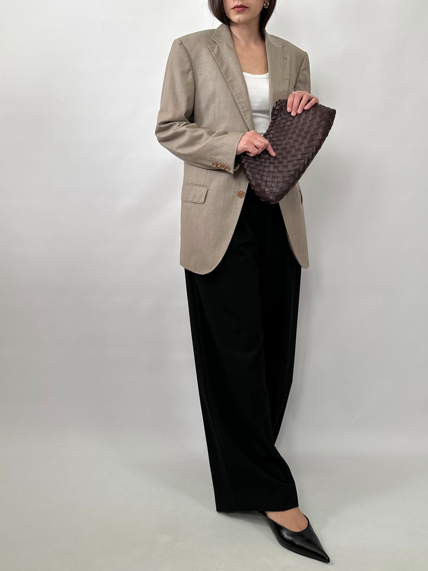 Lightweight Wool Tailored Blazer