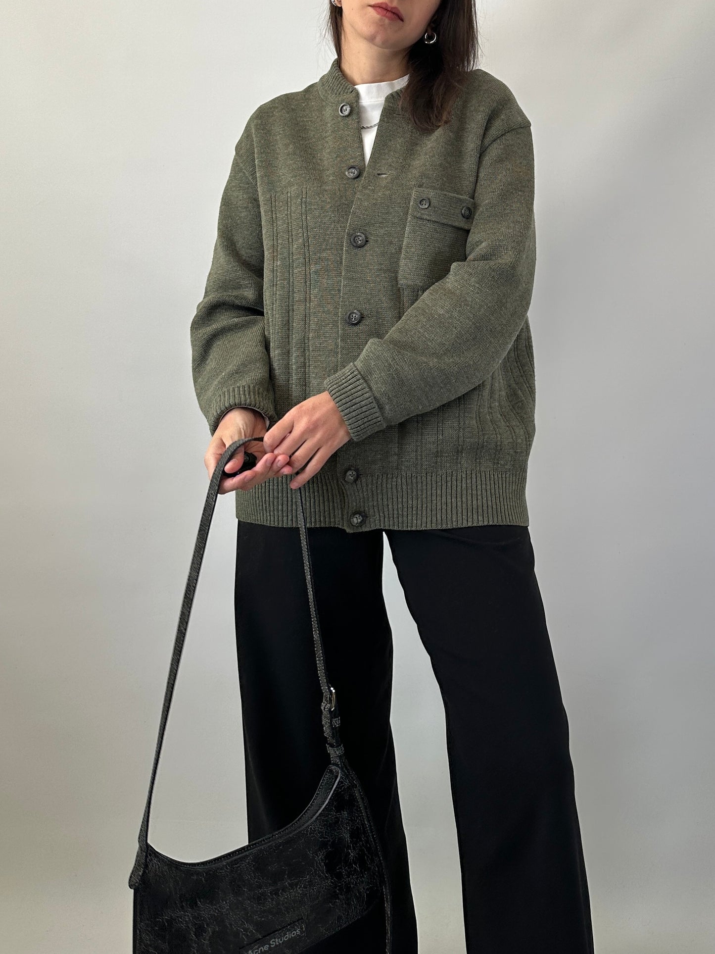 Vintage knitted bomber jacket