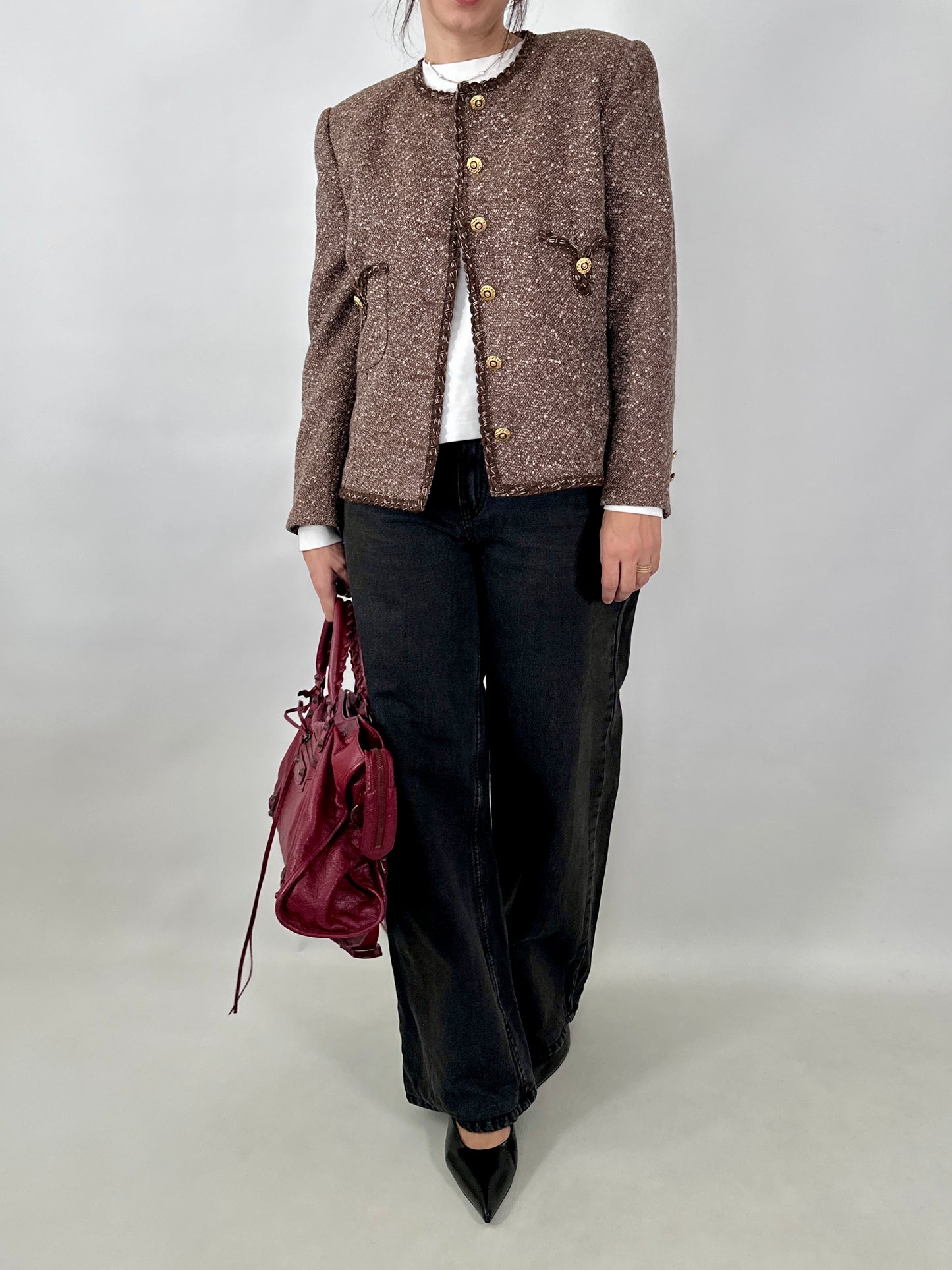 Vintage Luisa Spagnoli tweed bouclé jacket