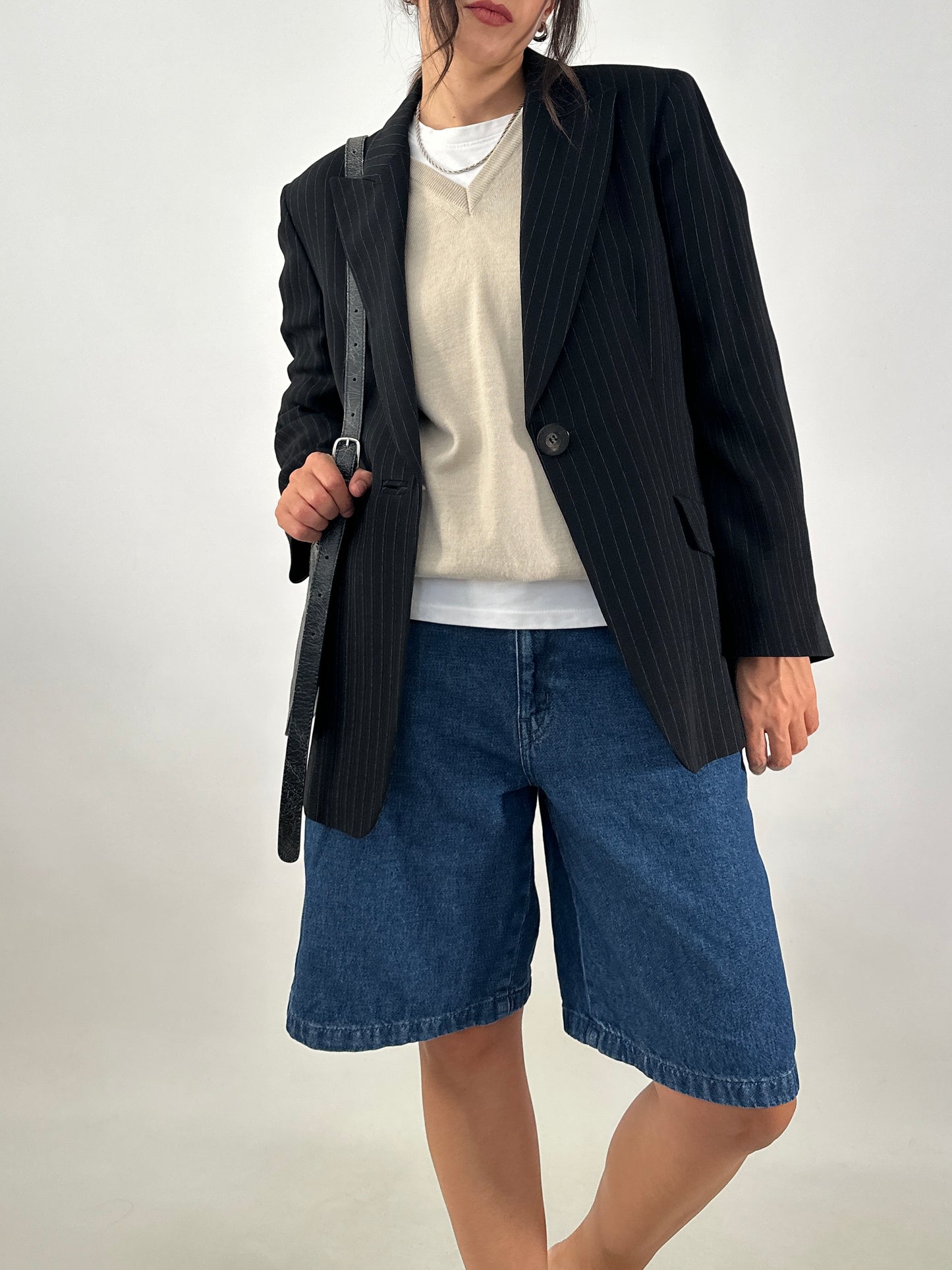 Marella pinstripe slim fit blazer