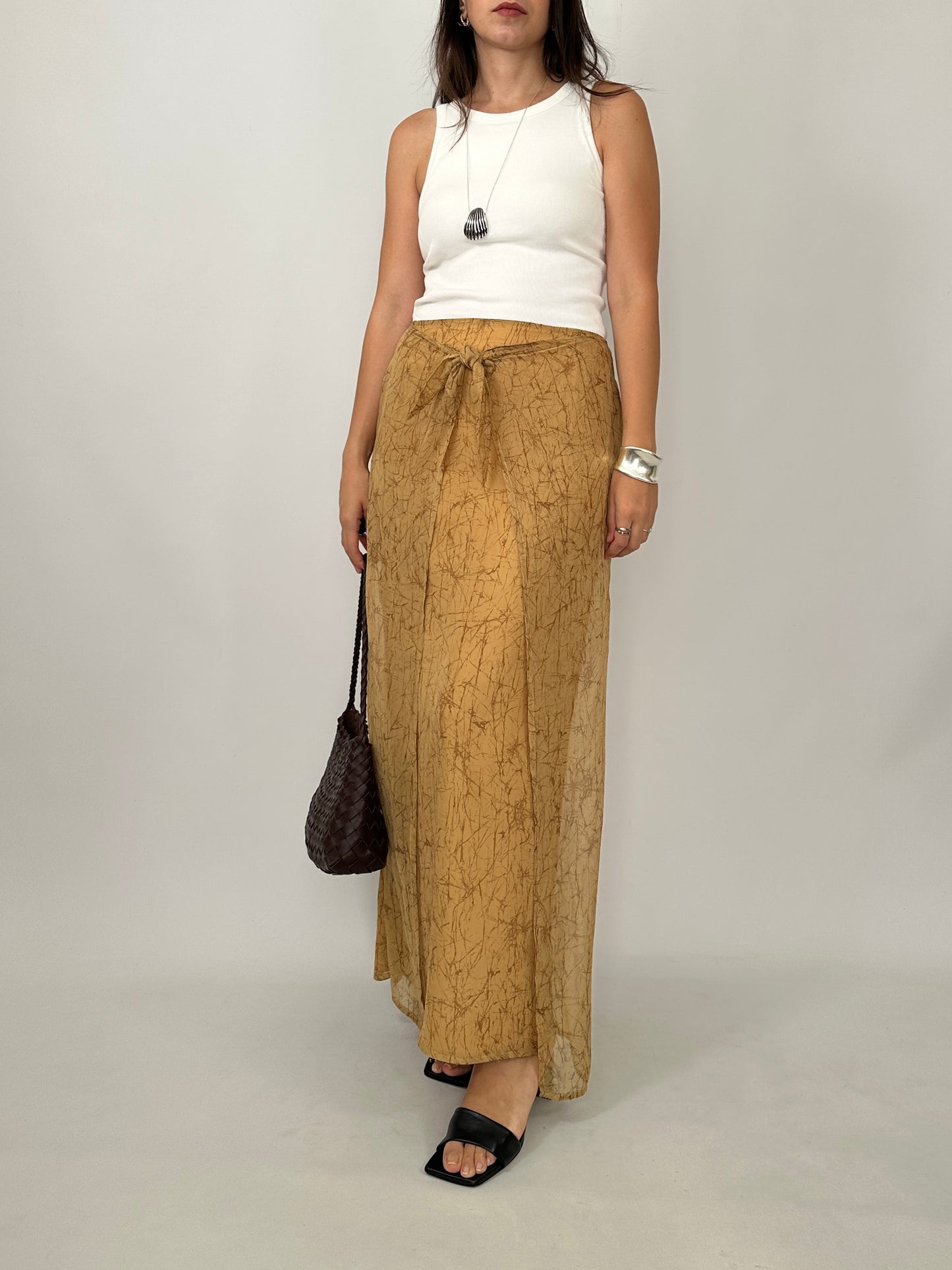 Marella Silk Overlay Maxi Skirt