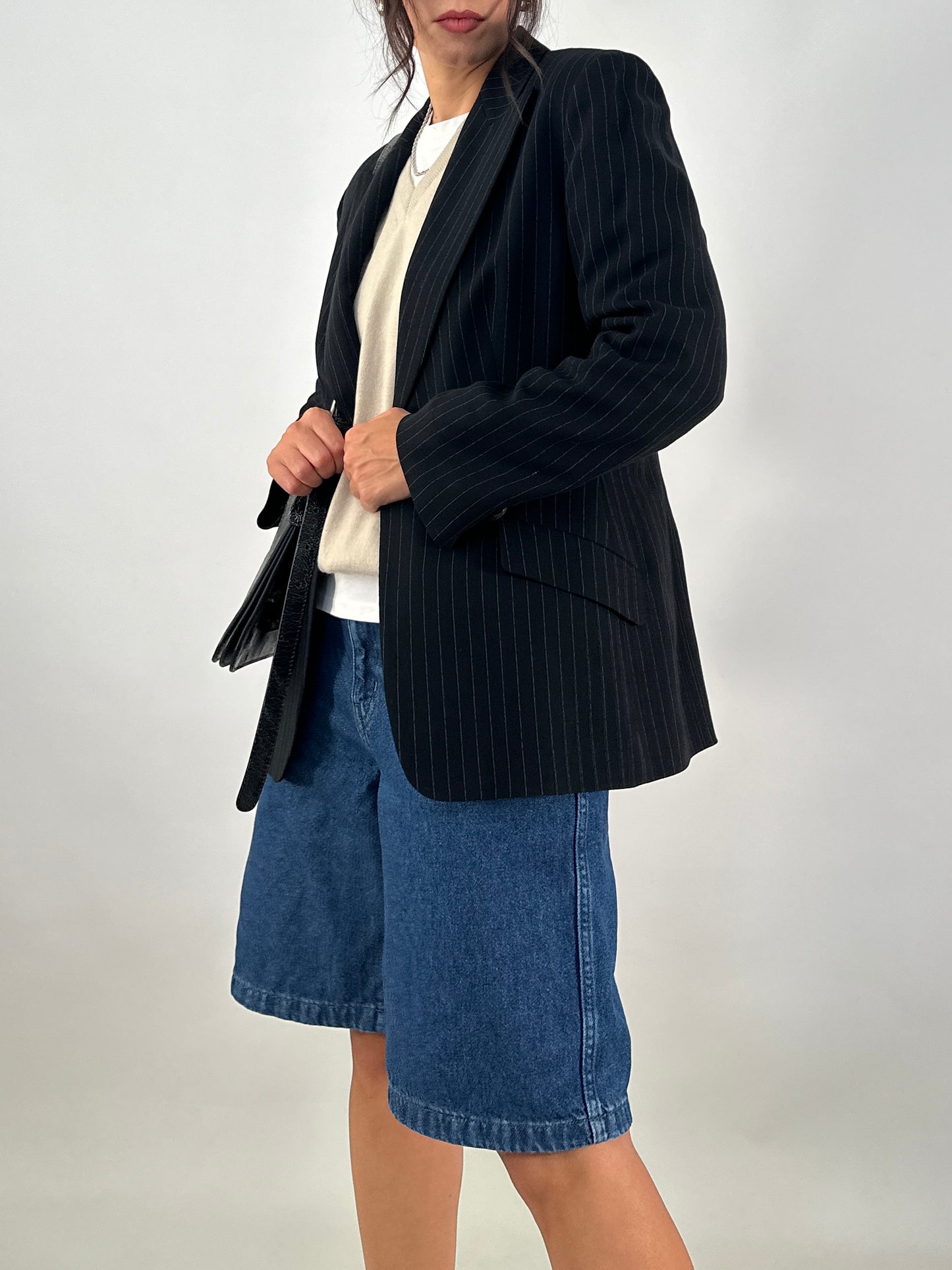 Marella pinstripe slim fit blazer