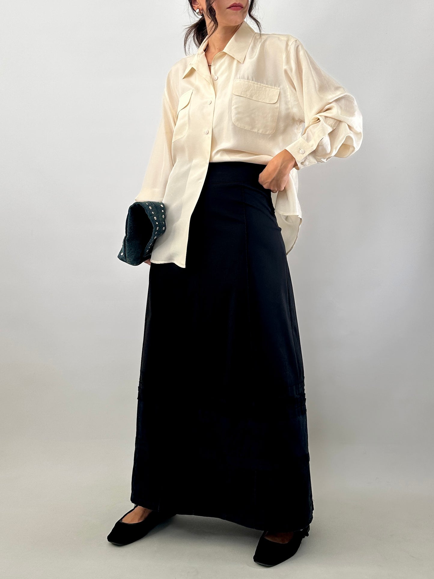 Essential pure silk shirt