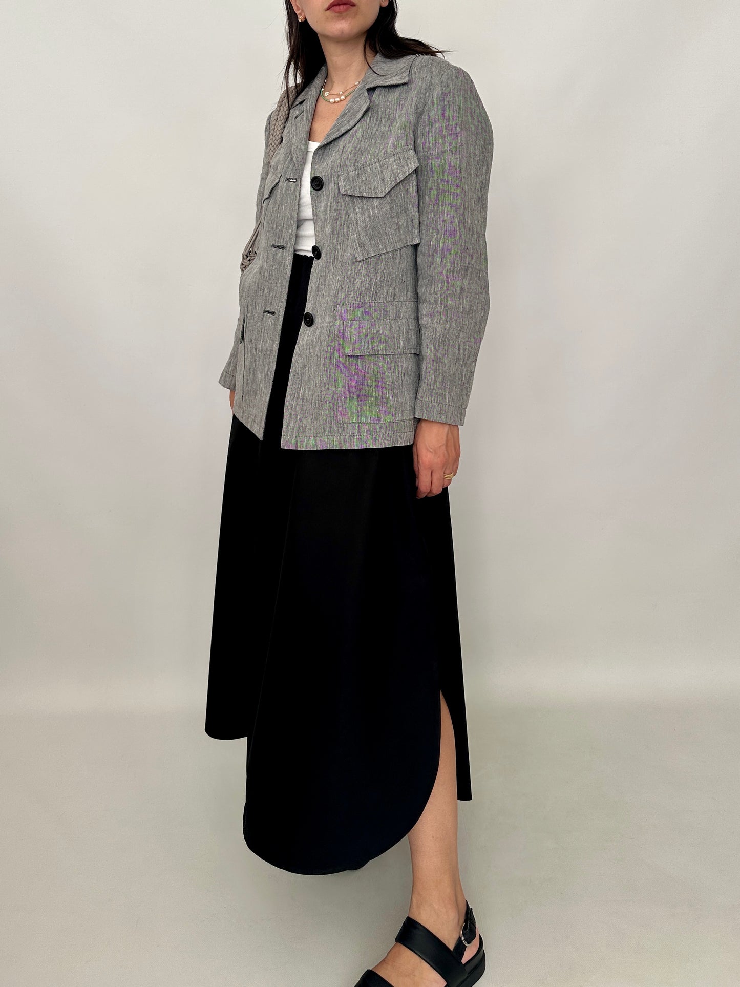 Max Mara pure linen utility jacket