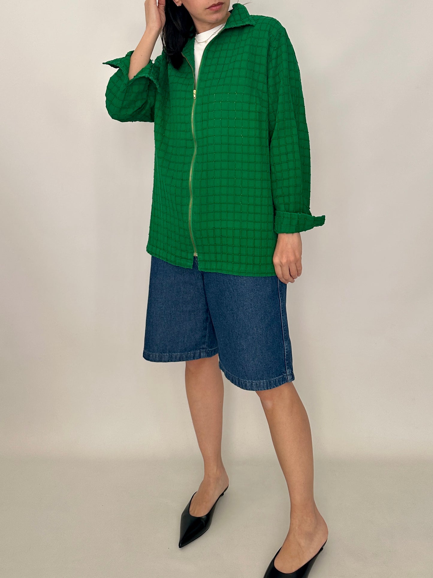 Textured zipped shirt