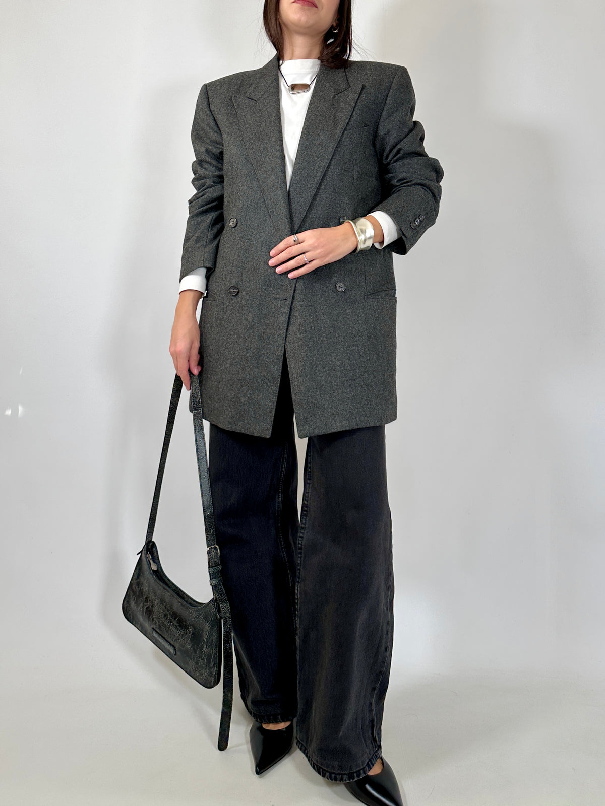 Pure Wool Double-Breasted Blazer