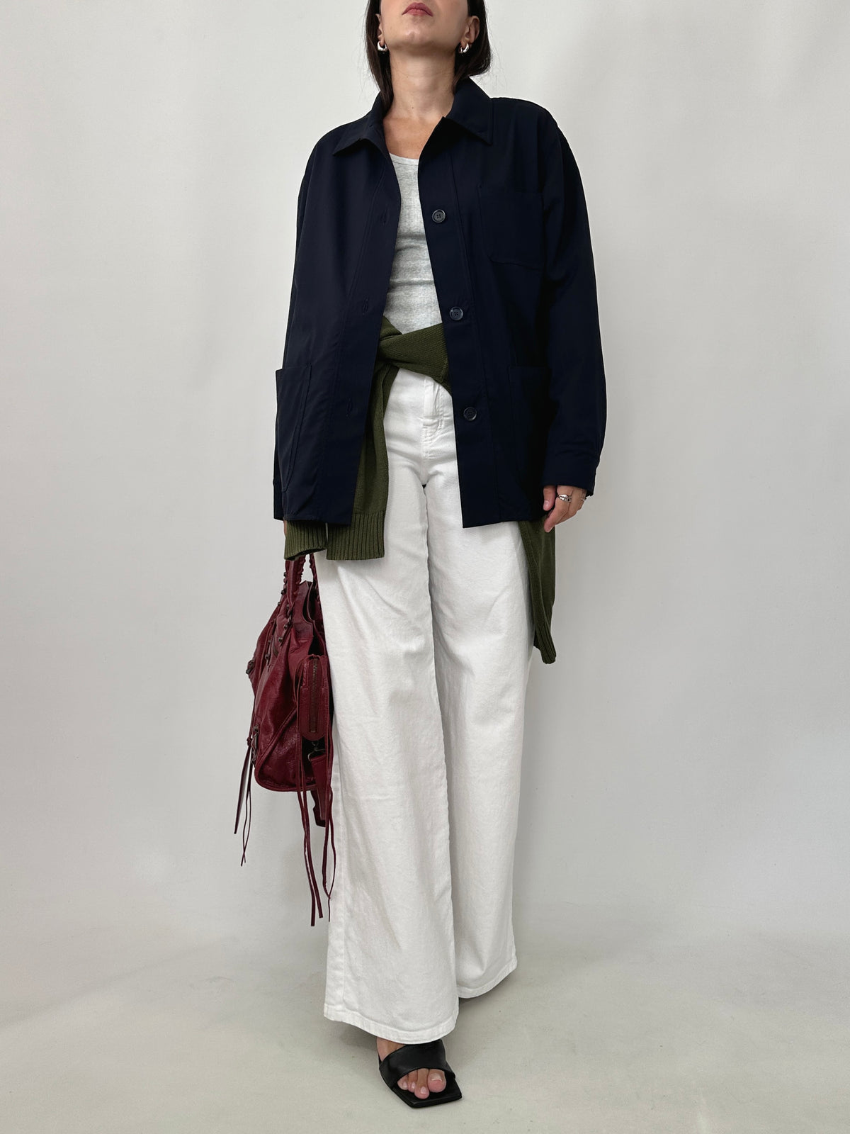 Max Mara Navy Wool Overshirt