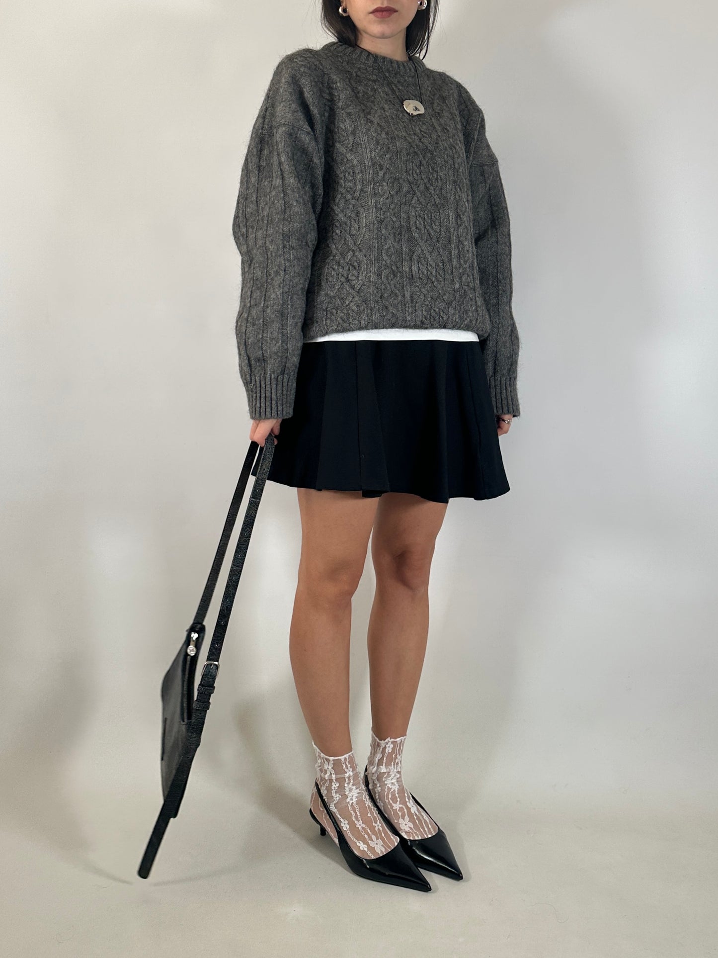 Vintage Cable Knit Wool Sweater