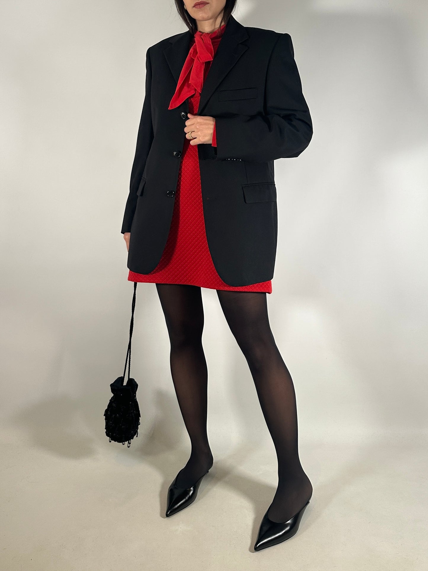 Black Wool Tailored Jacket