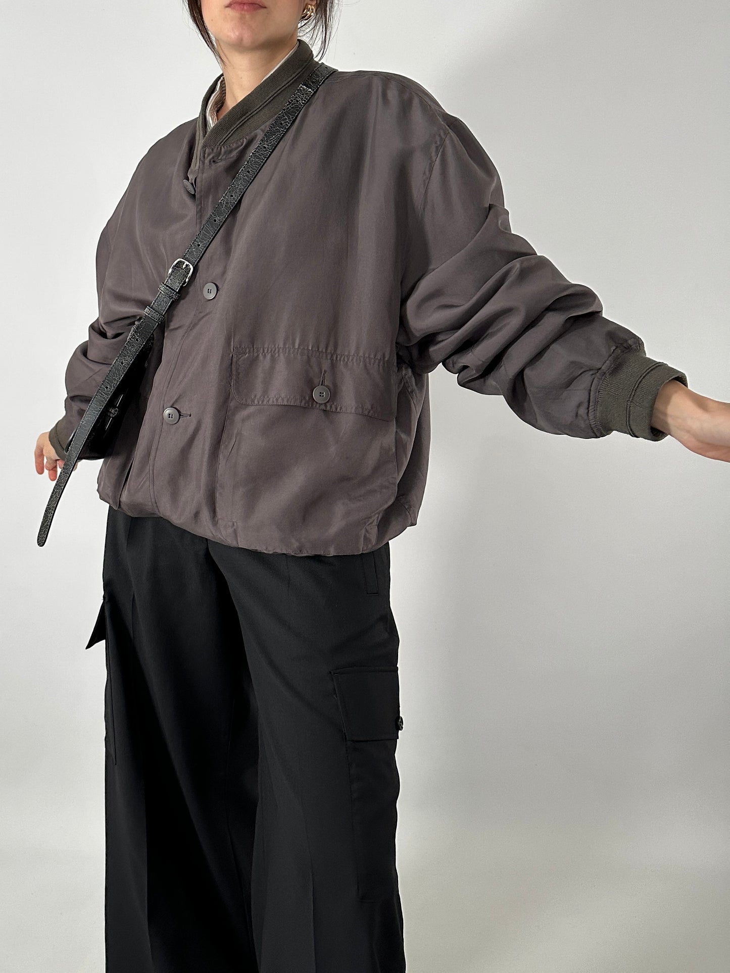 Vintage bomber jacket in silk