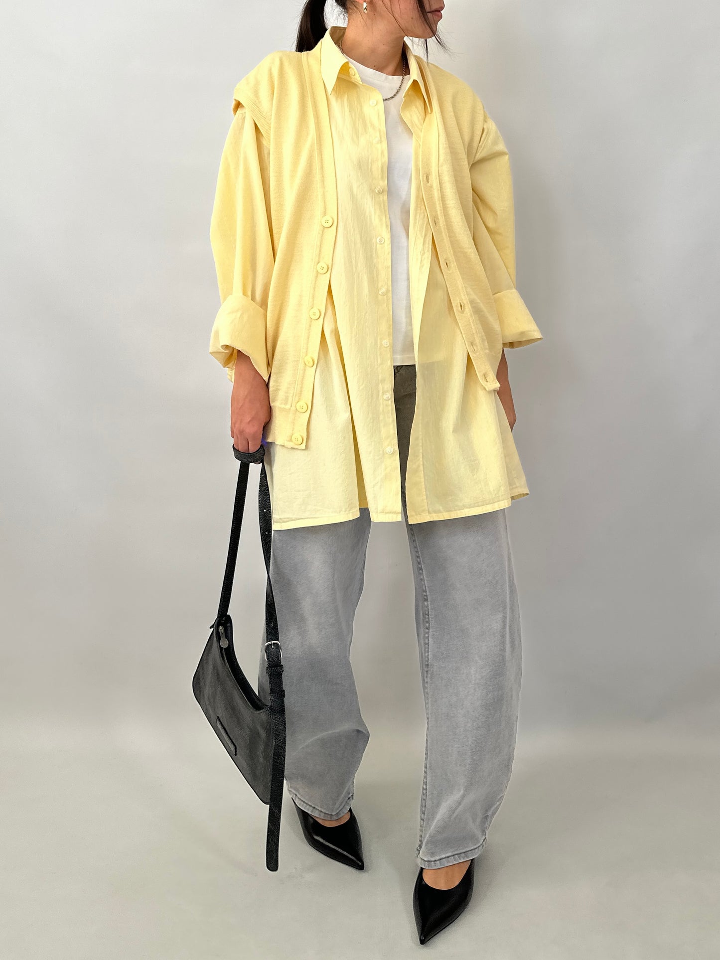 Men yellow classic shirt