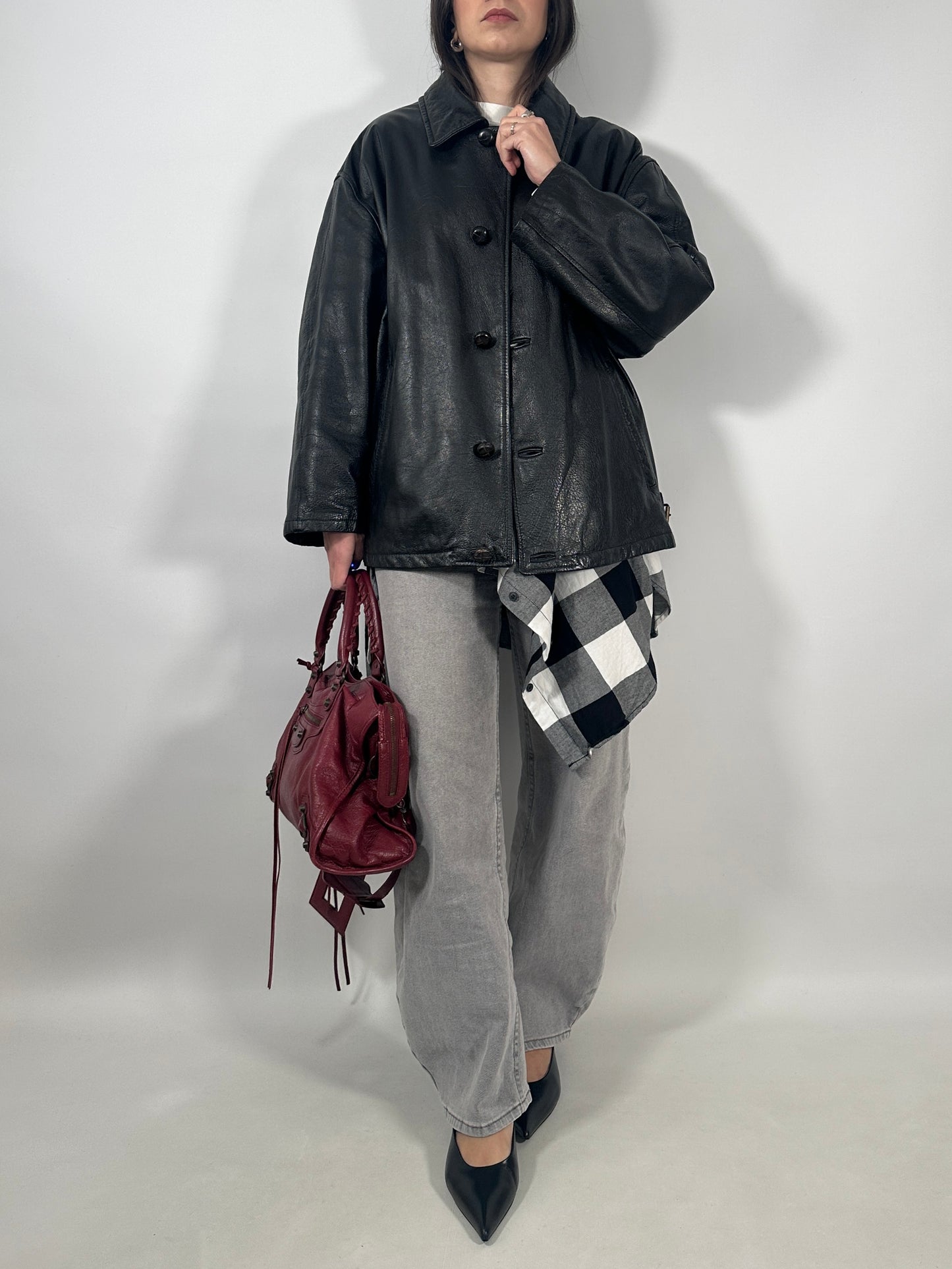 Vintage Oversized Leather Jacket