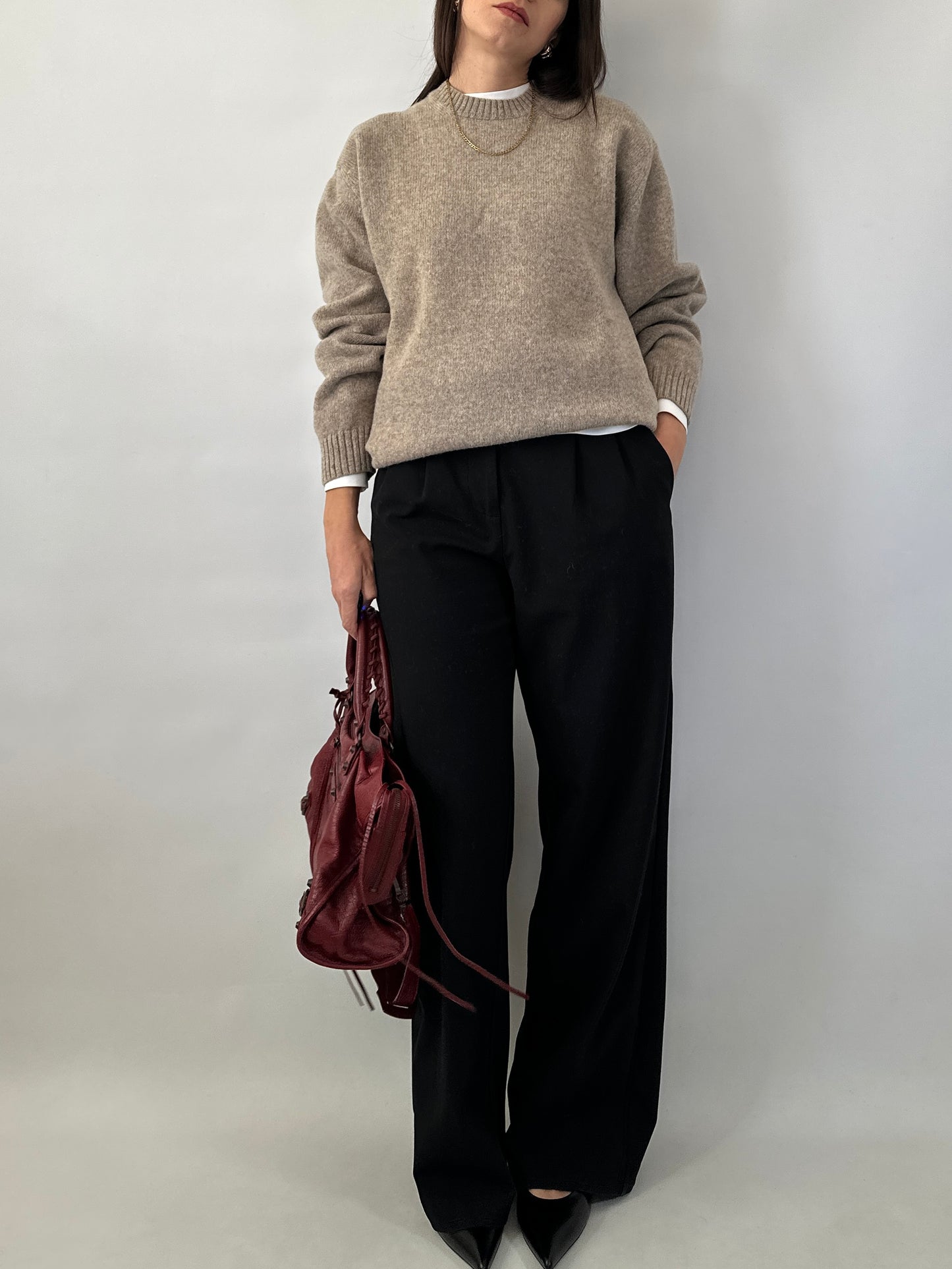 Pure wool oversized sweater