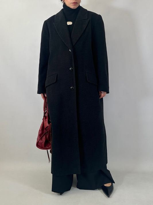 Vintage wool and cashmere maxi coat