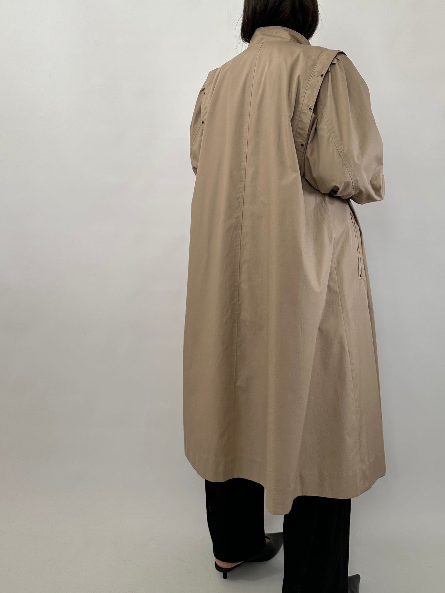 Vintage Lightweight Coat with Puff Sleeves