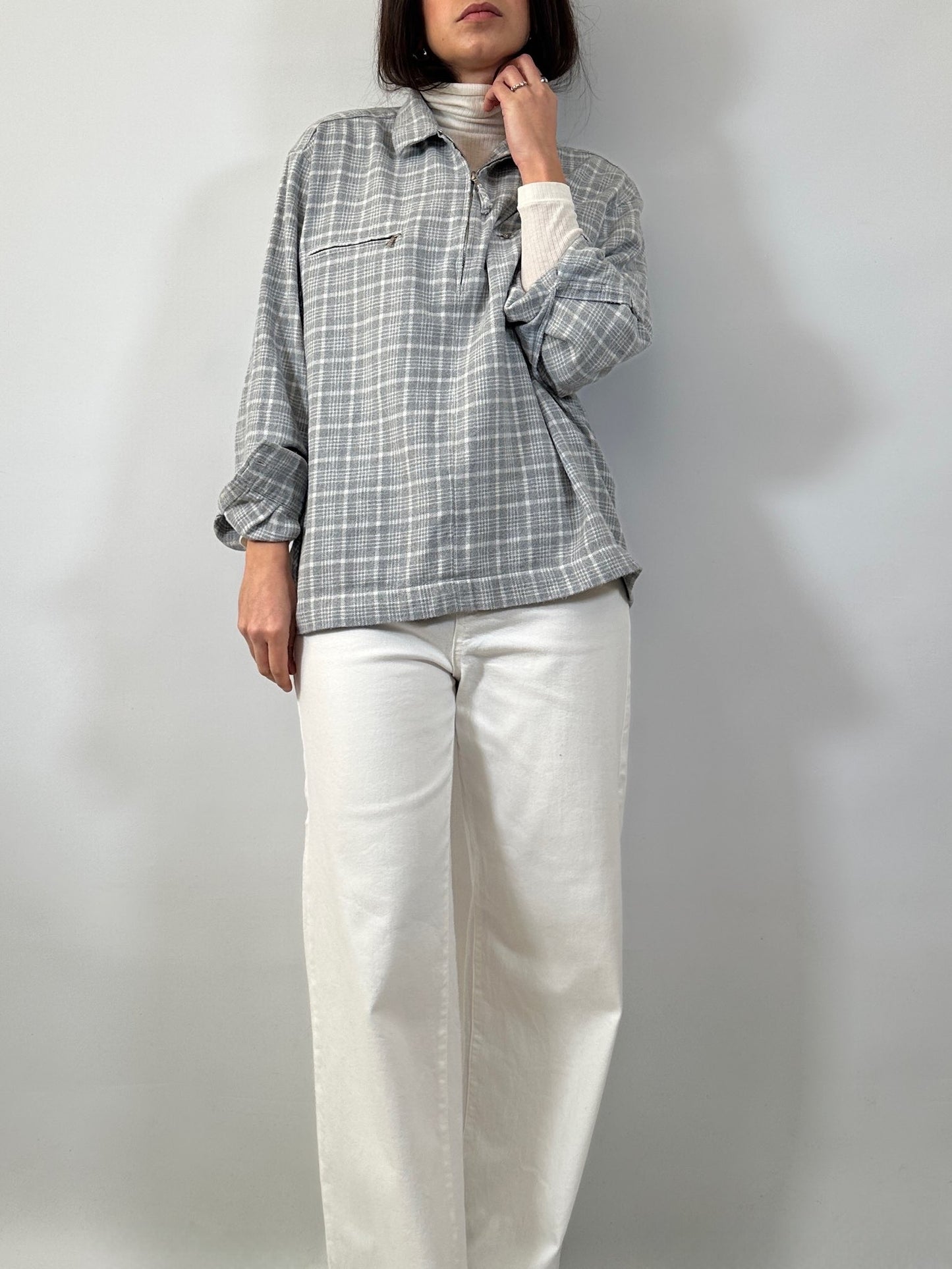 Vintage Marella Flannel Half Zip Shirt