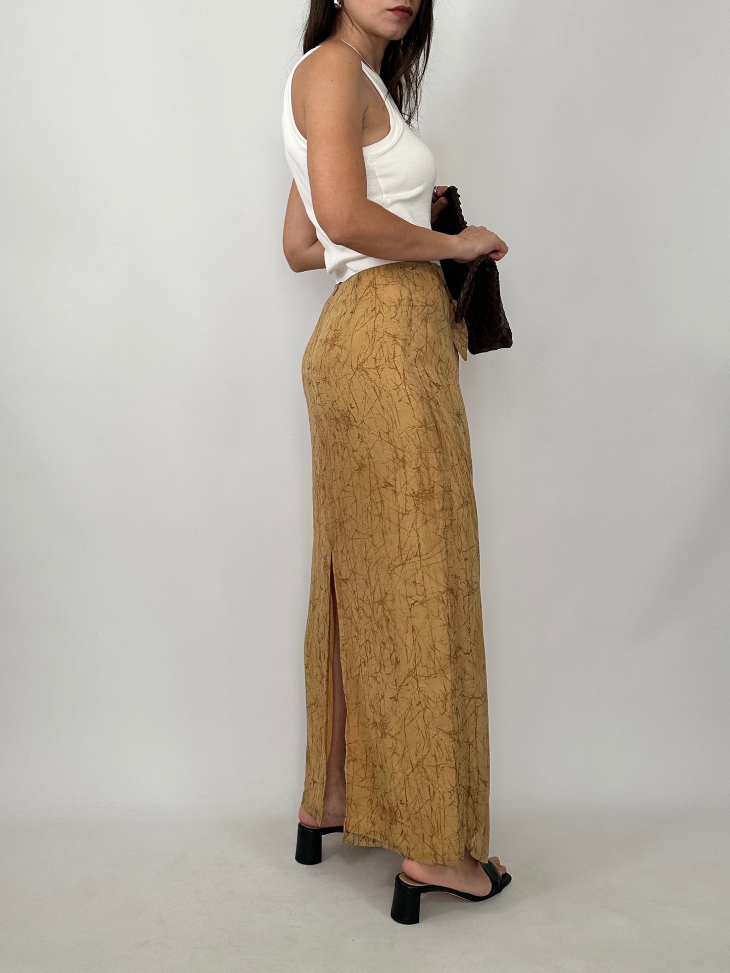Marella Silk Overlay Maxi Skirt