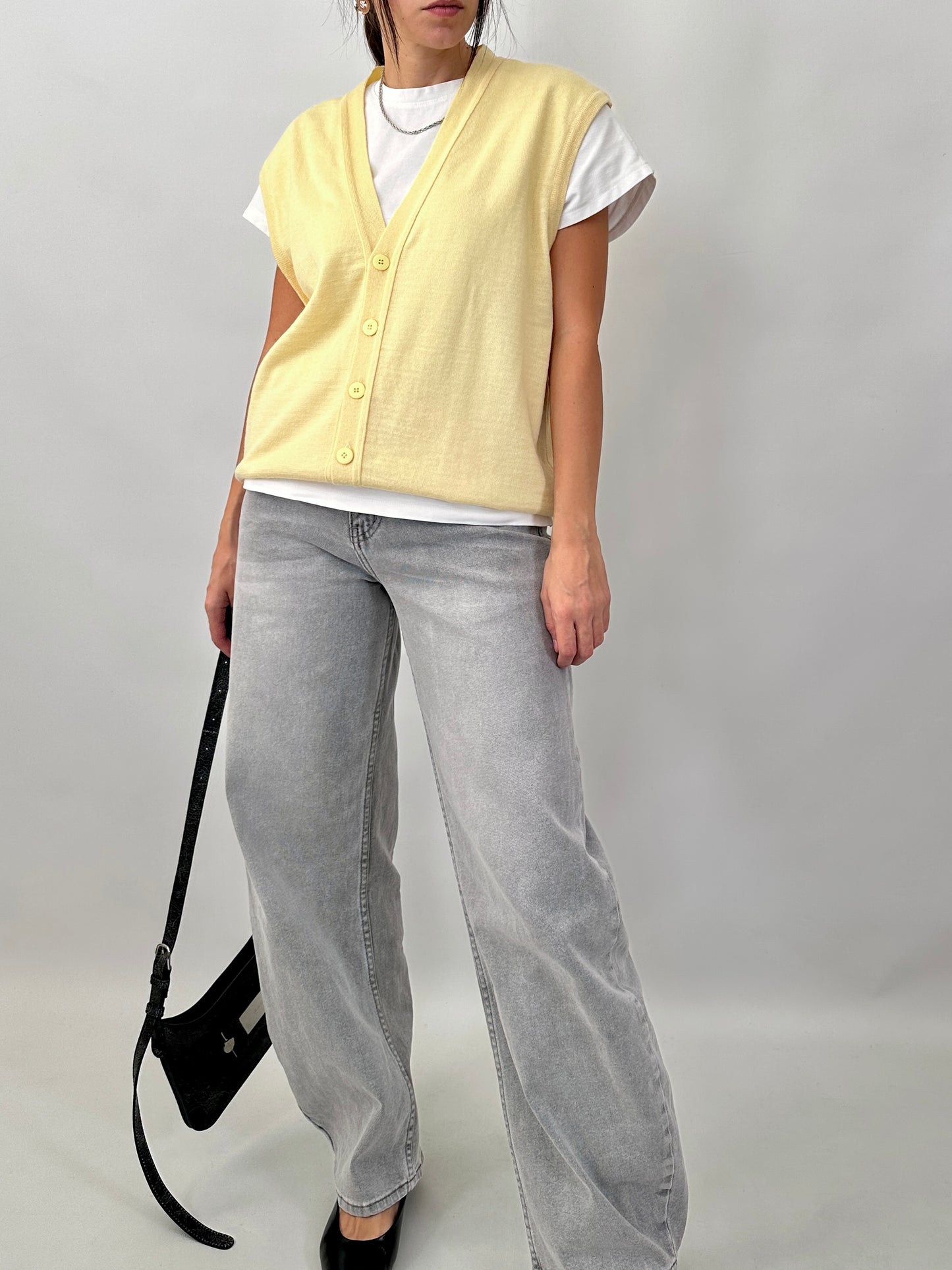 Button front sweater vest