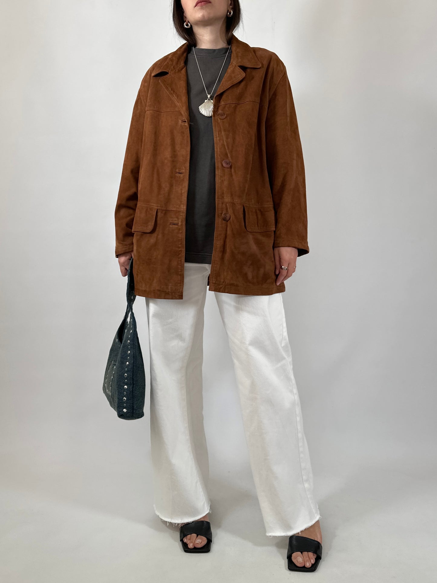 Suede Leather Relaxed Fit Jacket