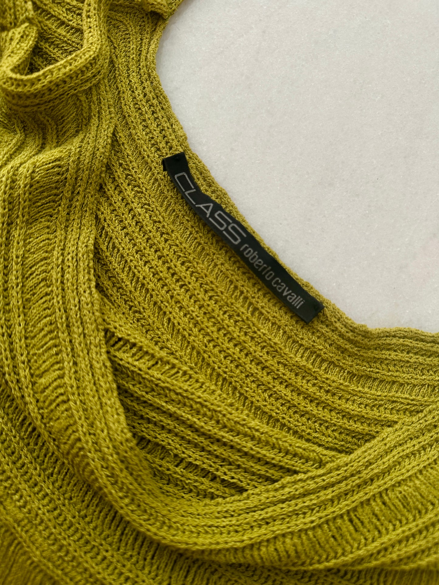 Roberto Cavalli crochet and fringe dress