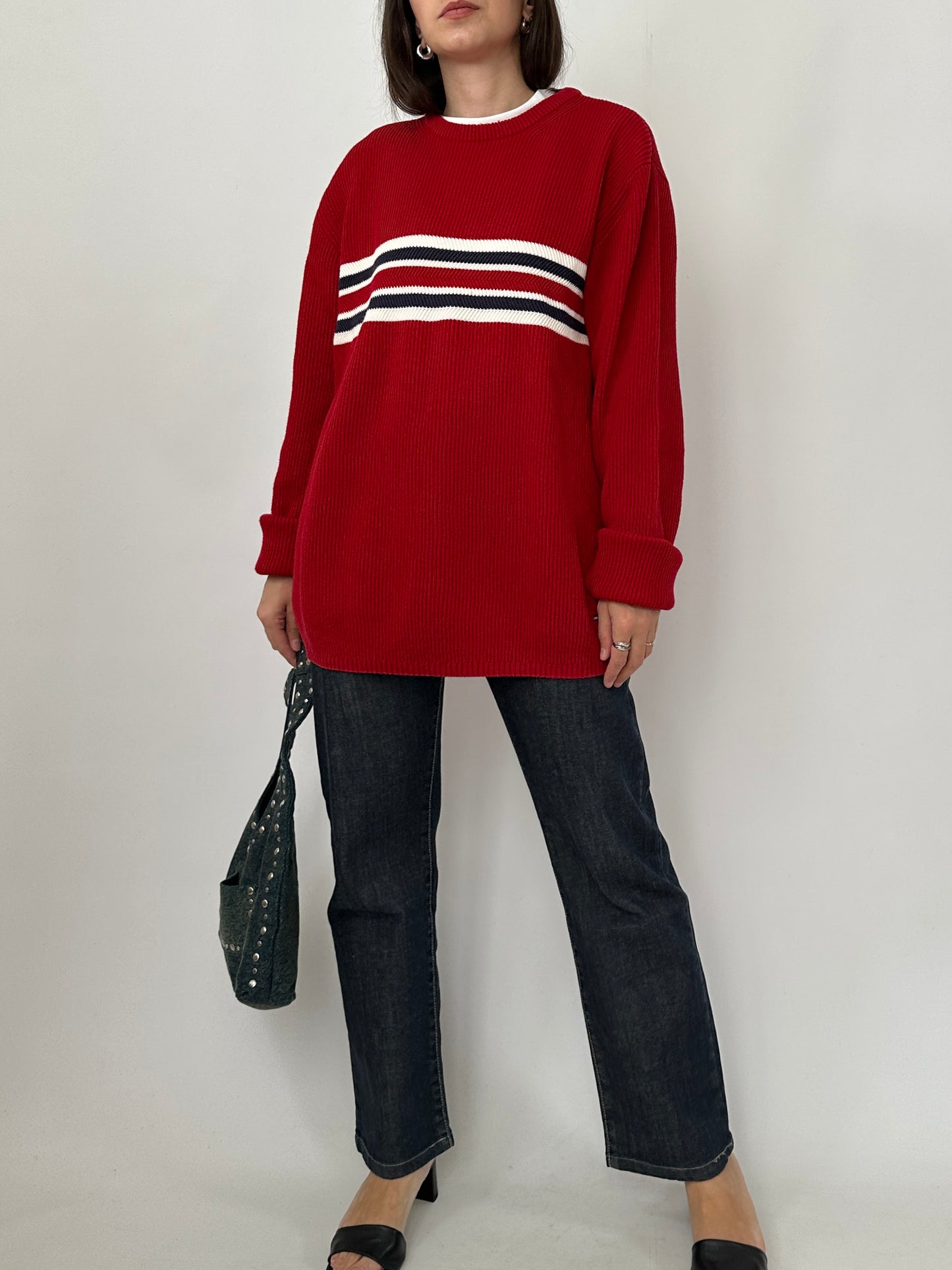 Tommy Hilfiger Rib Knit Pure Cotton Sweater