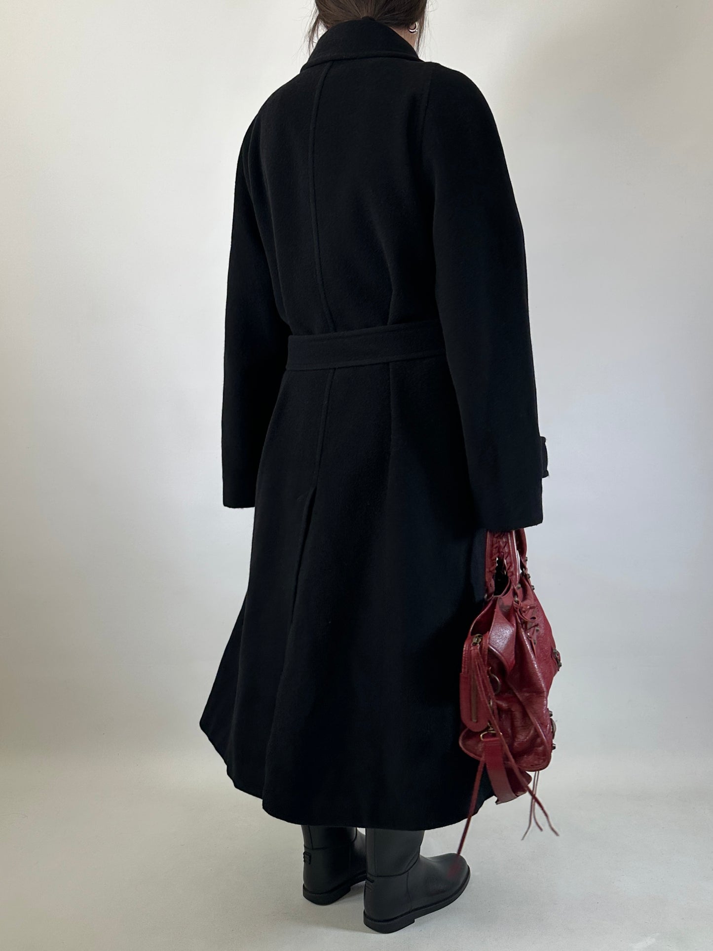 Vintage belted maxi coat