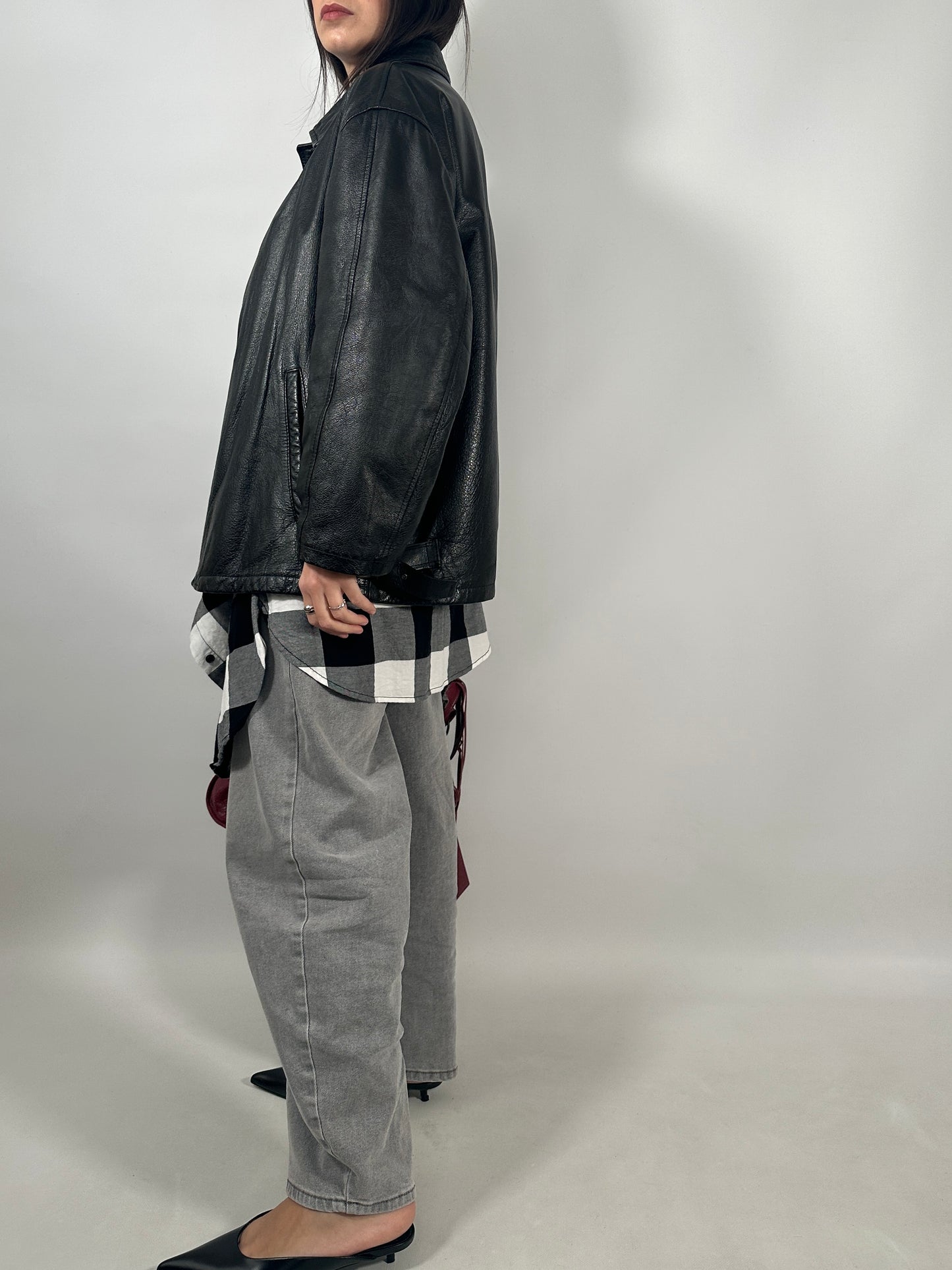 Vintage Oversized Leather Jacket