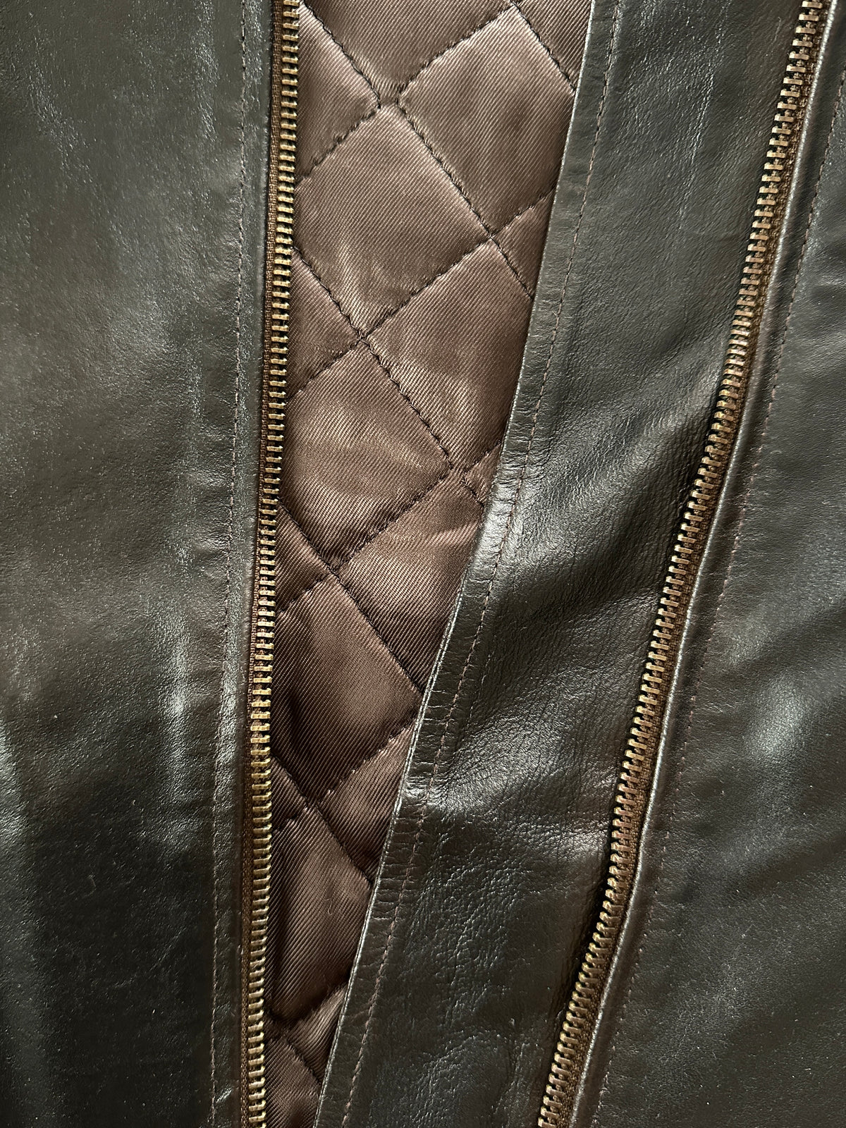 Dark Brown Patent Leather Jacket