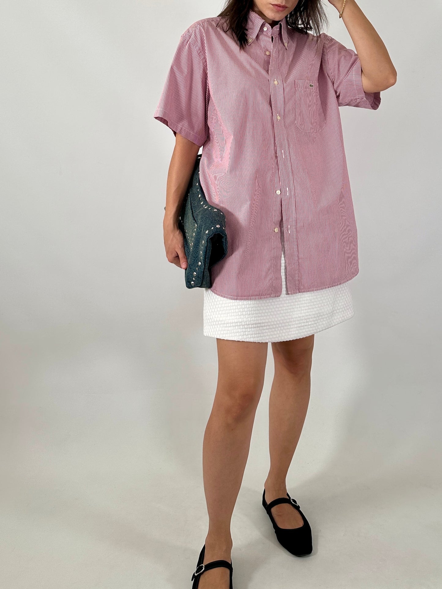 Lacoste short sleeve striped shirt