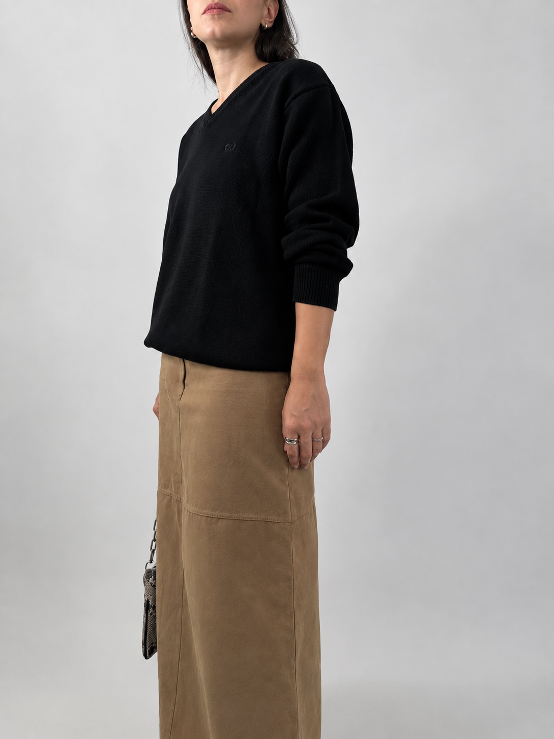 100% Cotton V-Neck Sweater