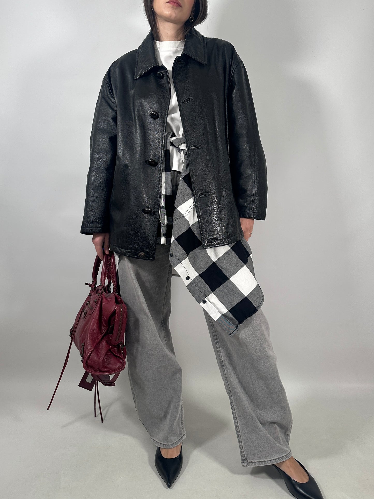 Vintage Oversized Leather Jacket