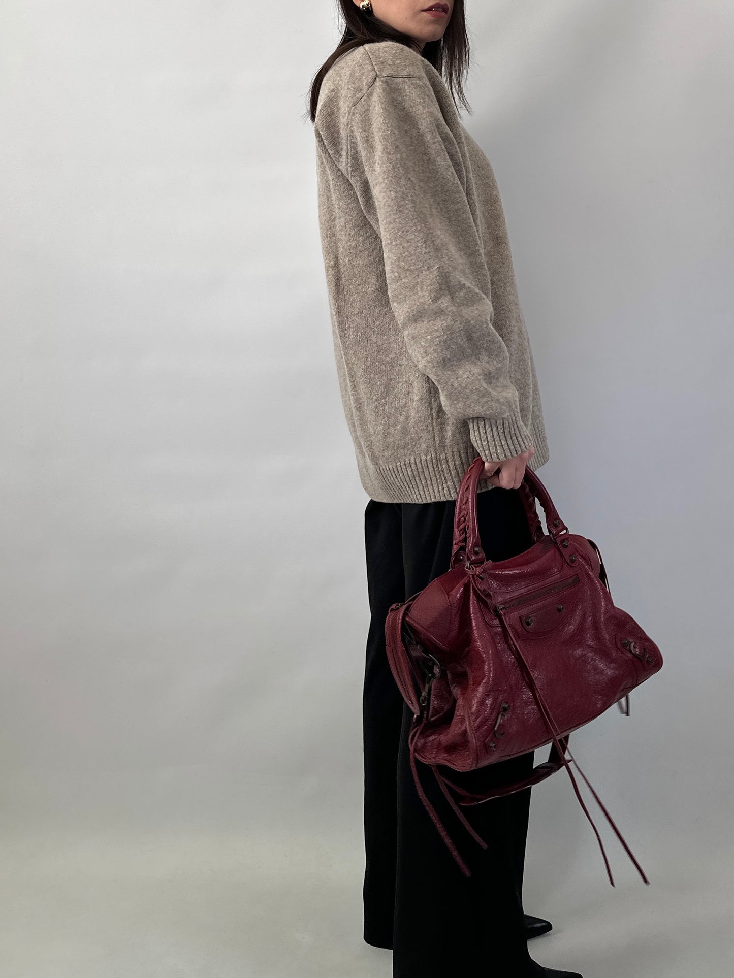 Pure wool oversized sweater