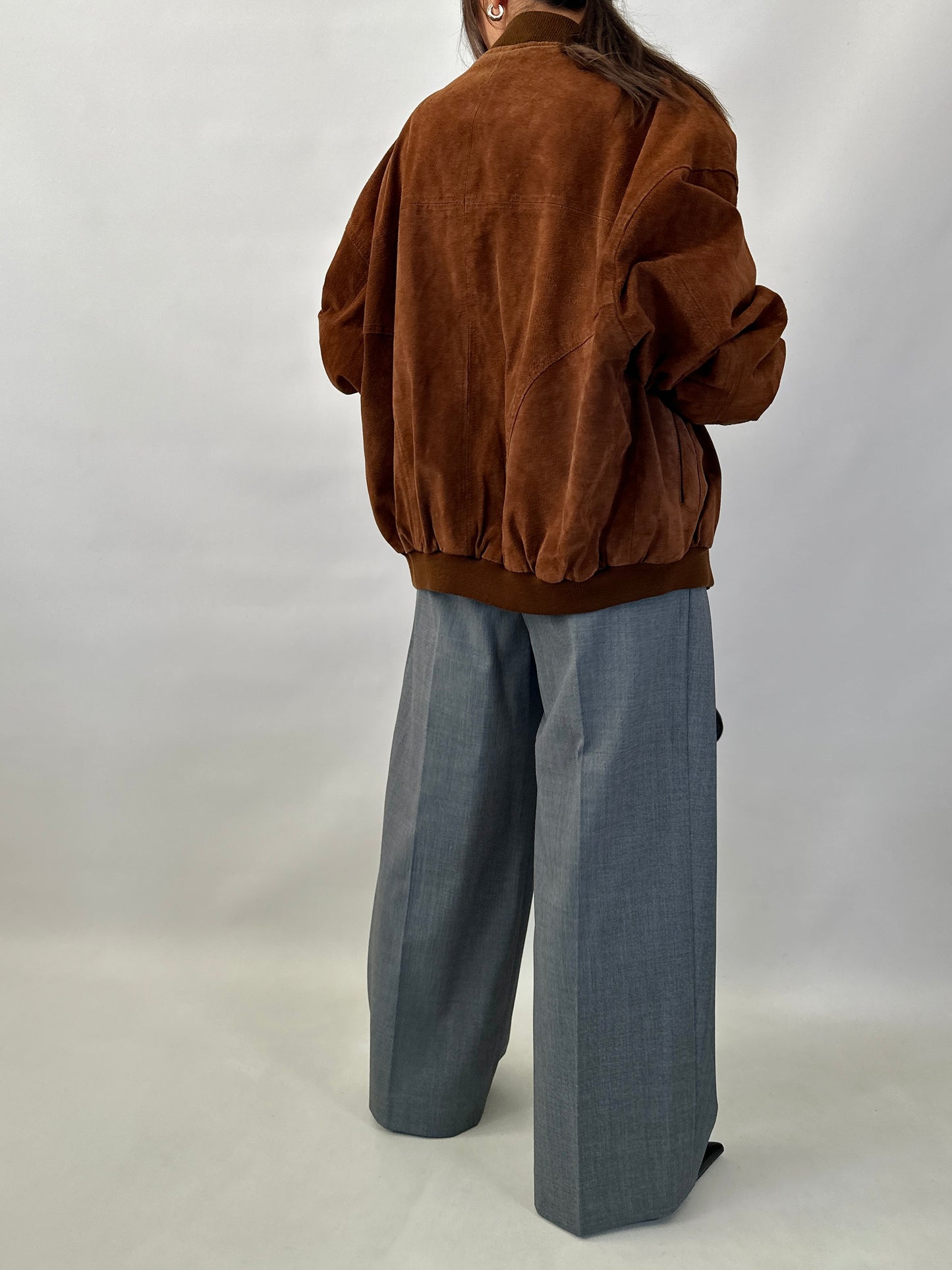 Real suede bomber jacket