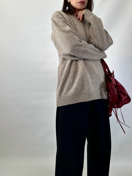 Pure wool oversized sweater