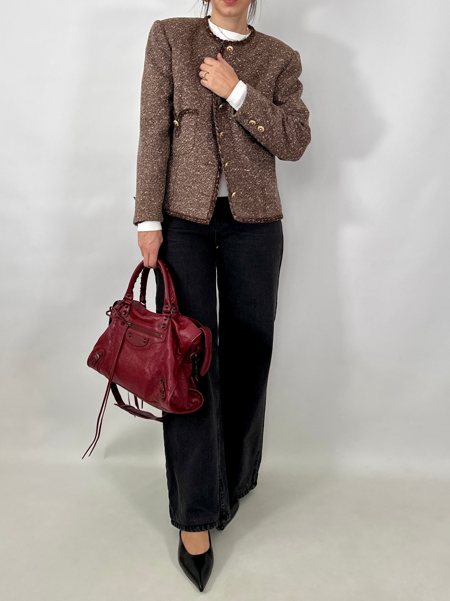 Vintage Luisa Spagnoli tweed bouclé jacket