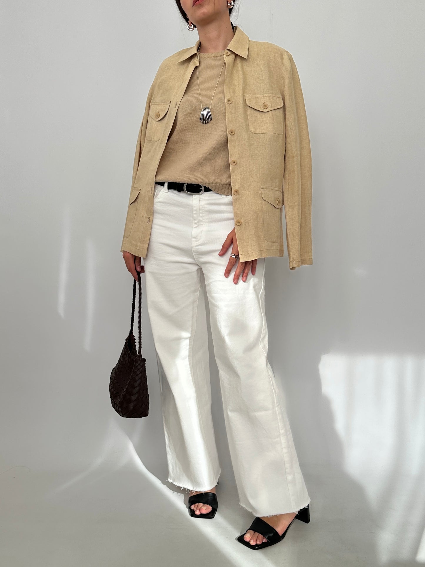 100% Linen Safari Overshirt