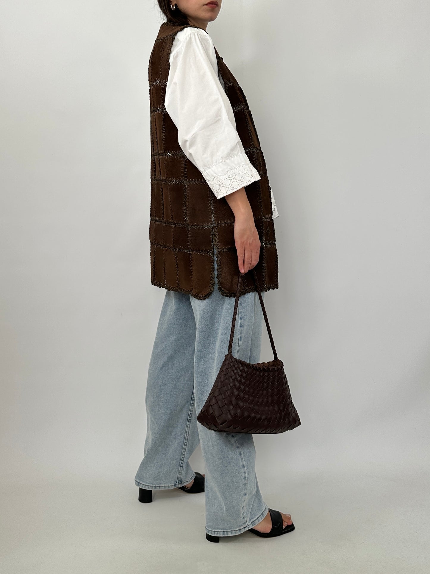Vintage Boho Patchwork Leather Vest