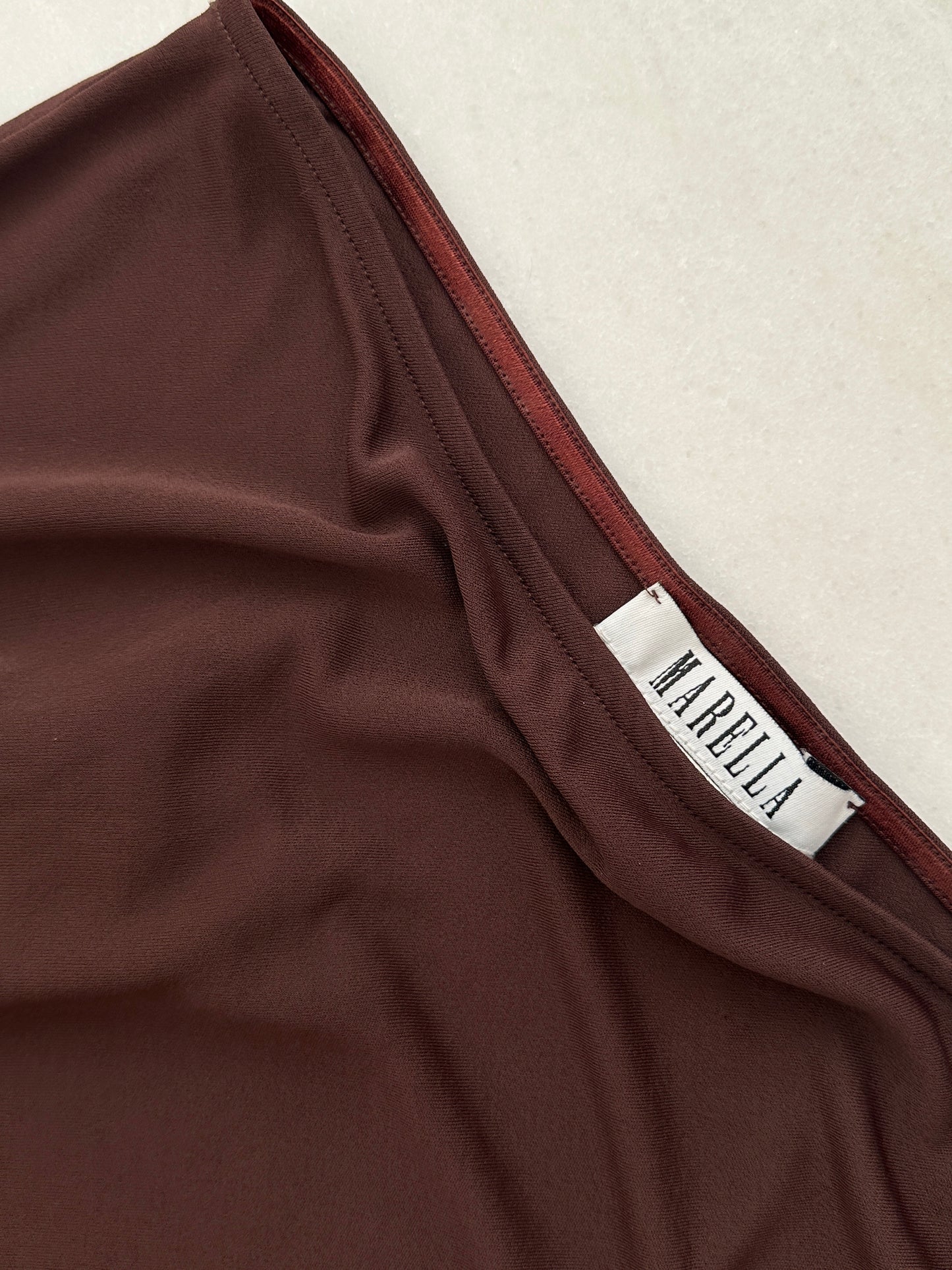 Marella Chocolate Brown Jersey Maxi Skirt