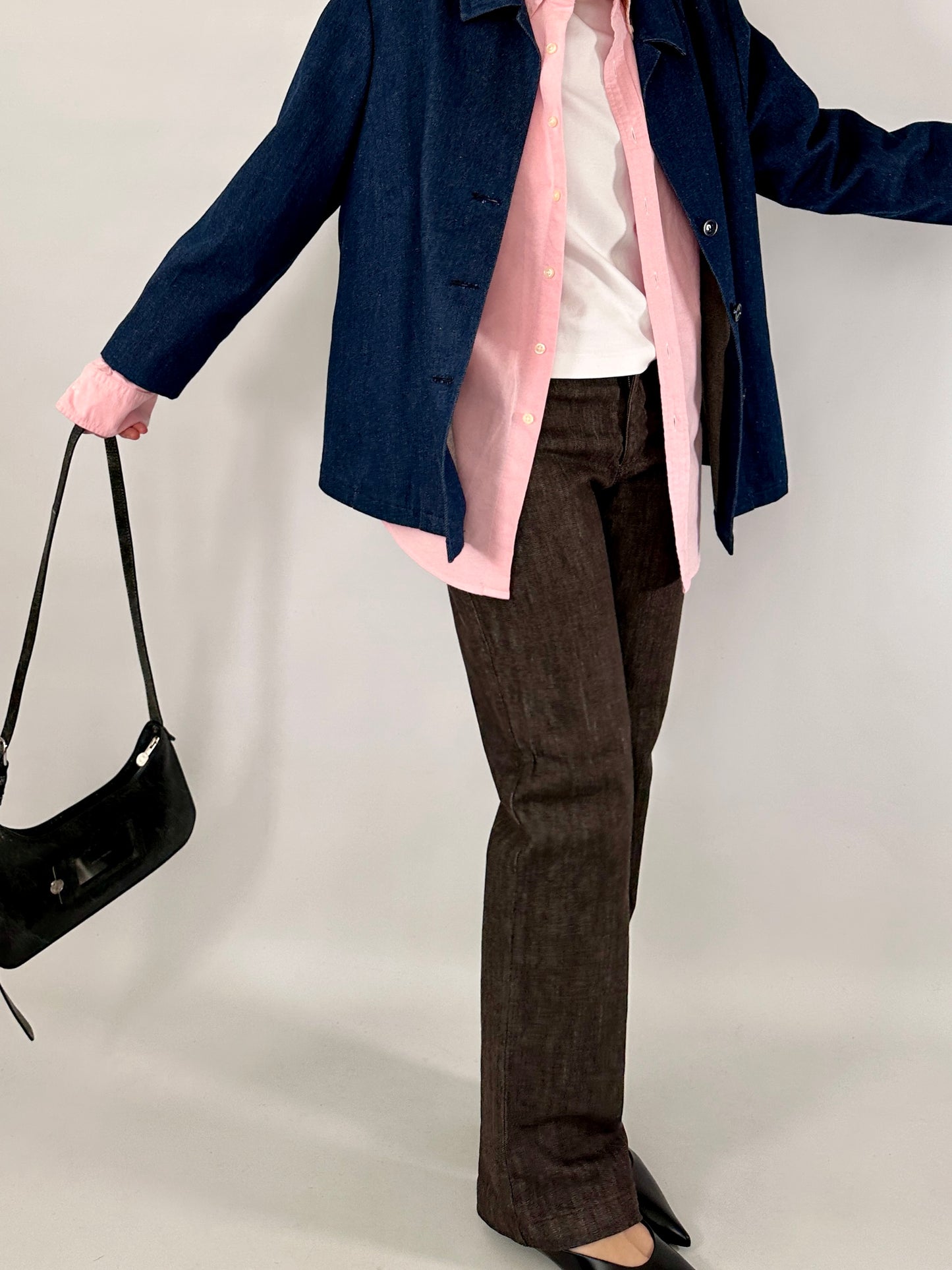 Max Mara chocolate straight jeans